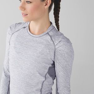 lululemon athletica Heathered Black Long Sleeve Top